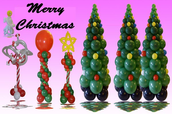 Christmas Party Celebration with Balloons