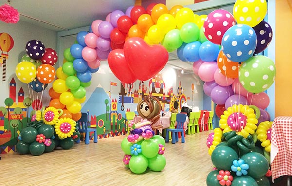 Rainbow Balloon Decorating tips for Birthday party