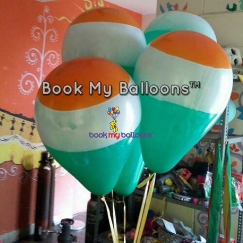 Tri Colour Helium Balloons