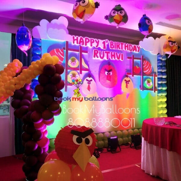 Angry Birds Birthday Theme Decoration