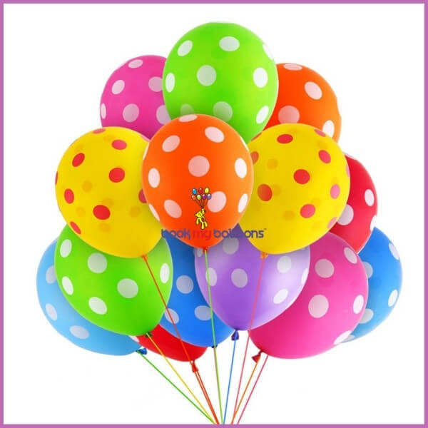 ola incondicional madre Buy Polka Dot Helium Balloons & Party Supplies in Bangalore