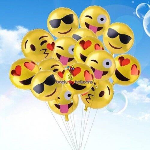 Emoji Foil Balloons Bouquet