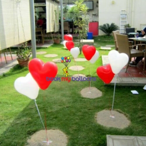 Heart Shaped Helium Balloons