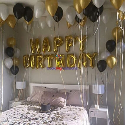 Helium Balloons with Happy Birthday Foil Alphabet Price