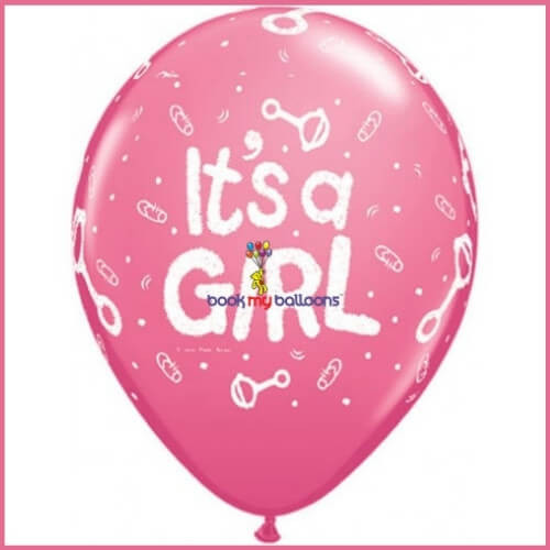Its A Girl Helium Balloons