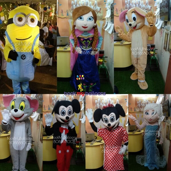 Live Cartoon Mascot & Party Supplies in Bangalore Live Cartoon Mascot & Party Supplies in Bangalore