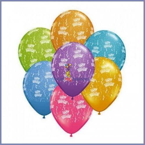 Multicolour HBD Print Balloons