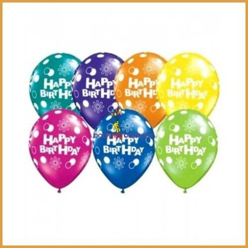Multicolour HBD Printed Balloons