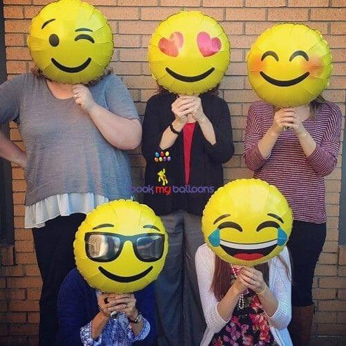 Party Emoji Foil Balloons Bouquet