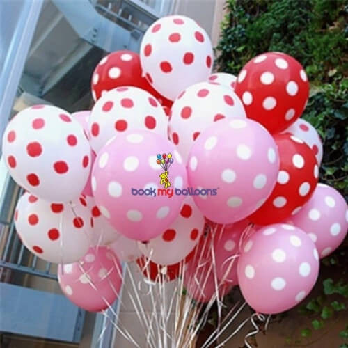 Polka Dot Helium Balloons Pack
