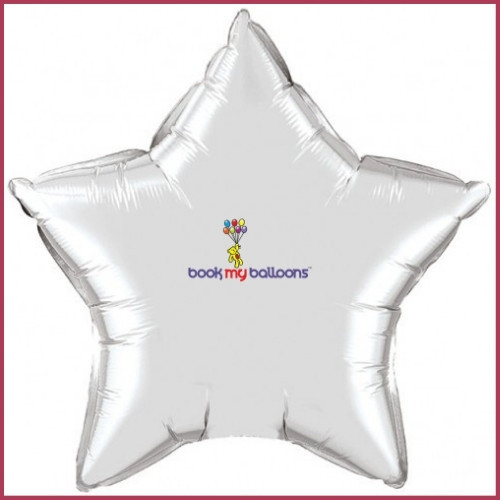 Silver Star Shape Foil Balloon