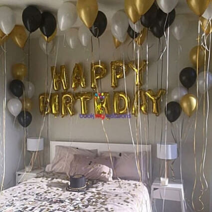 40 Helium + Happy Birthday Foil