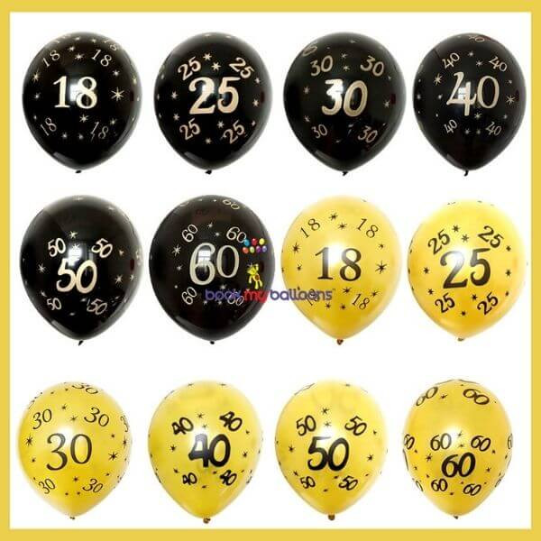 Age Number Balloons