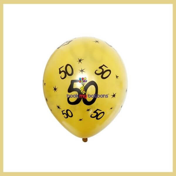 Age Printed Gold Helium Balloons