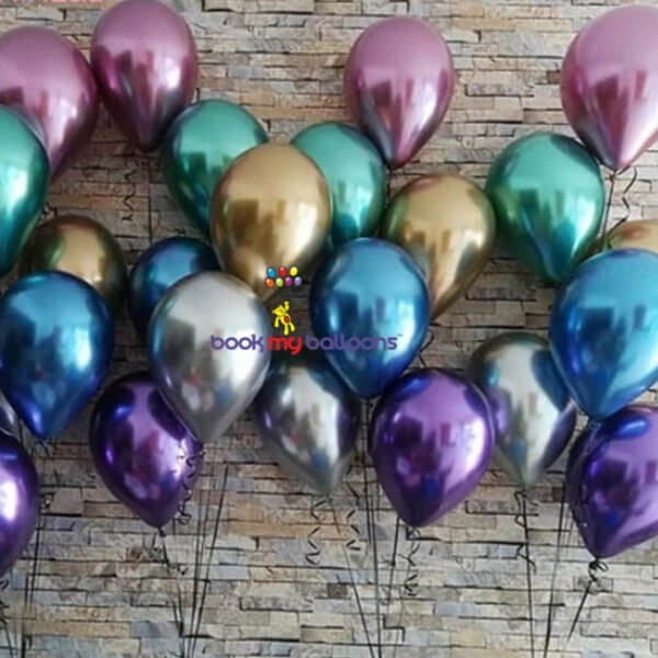 Buy Multicolour Chrome Balloons