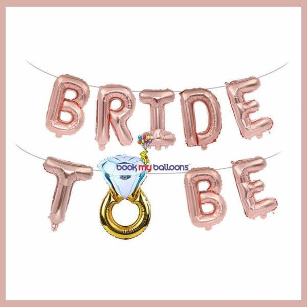 Rose Gold Bride To Be Ring Foil Balloon