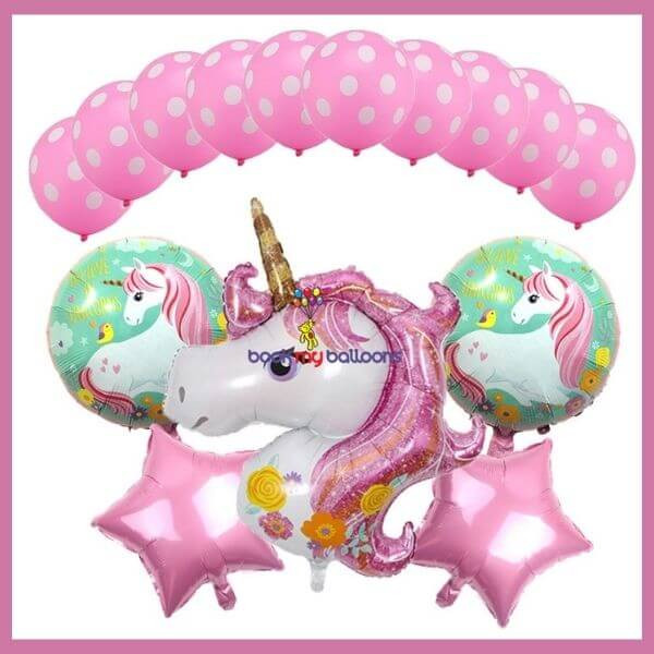 Unicorn Foil Balloons Package