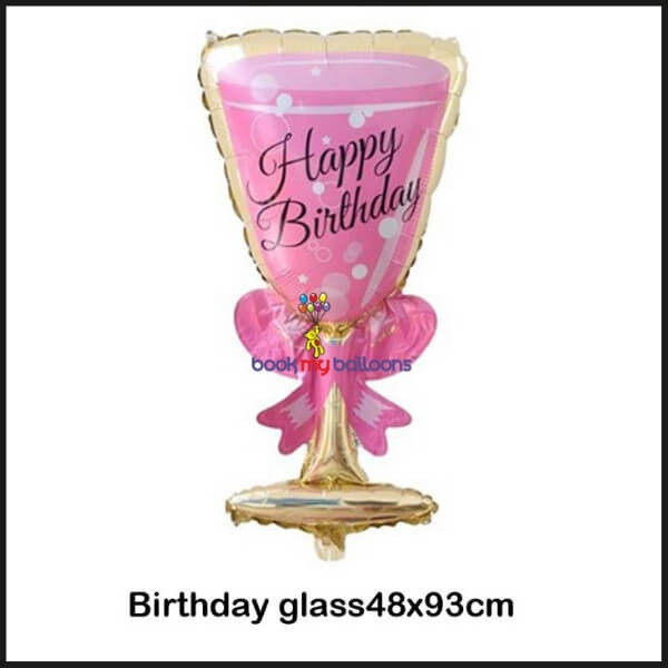 Champagne Glass Helium Balloons