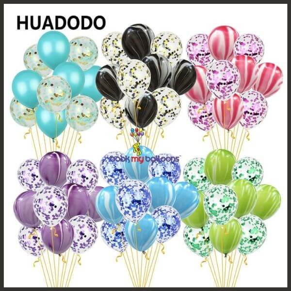 Marble Confetti Balloons Combo Pack