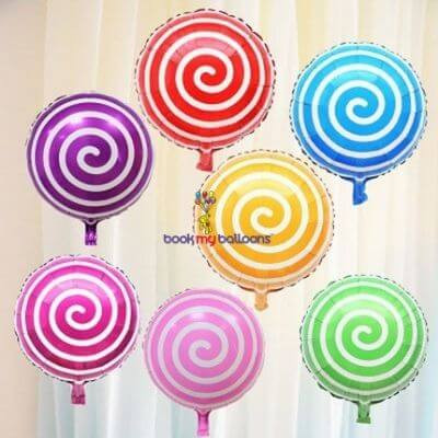 Multicolour Candy Lollipop Foil Balloons
