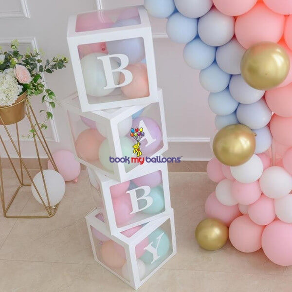 Baby Balloon Box Letters Cost Bangalore