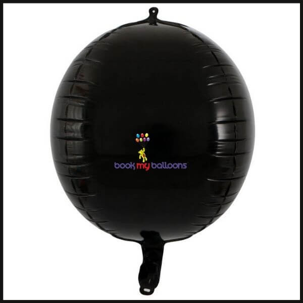 Black Orbz 4D Helium Foil Balloon