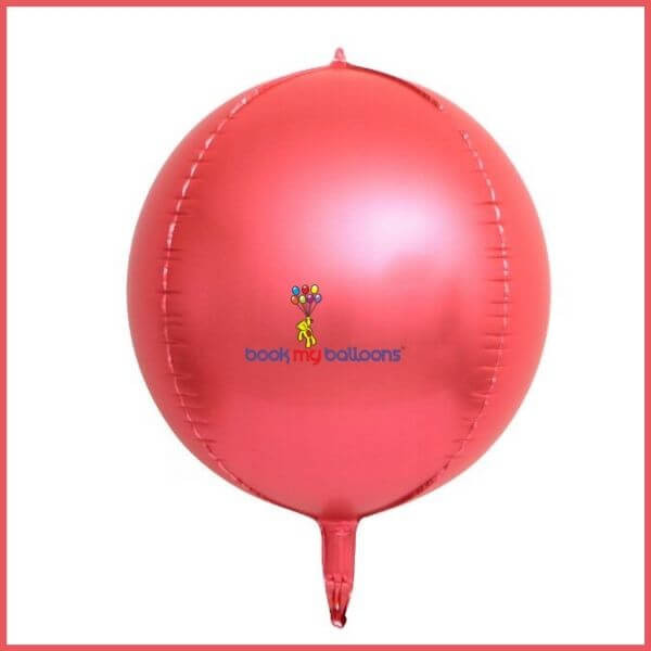 Red Orb 4D Helium Foil Balloon