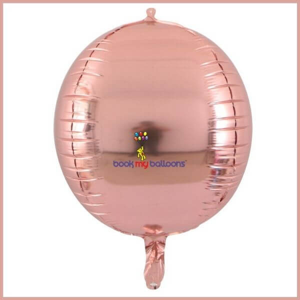 Rose Gold Orbz 4D Helium Balloon