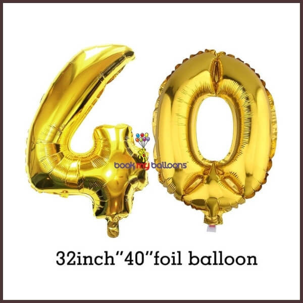 Gold Number Foil Balloons Price