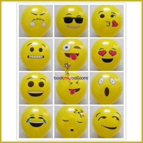 Emoji Helium Balloons Combo Pack