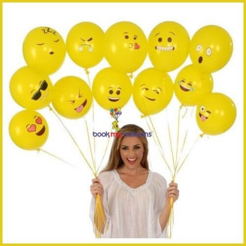 Emoji Helium Balloons for PartyEmoji Helium Balloons for Party