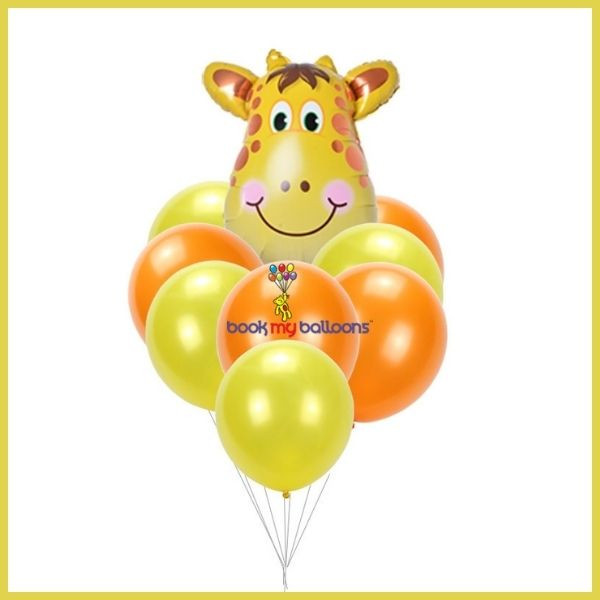 Giraffe Head Foil Balloons