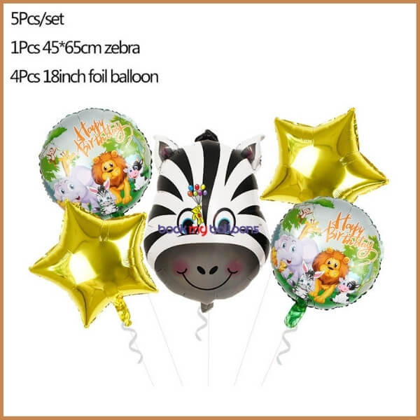 Jungle Theme Foil Balloon Set