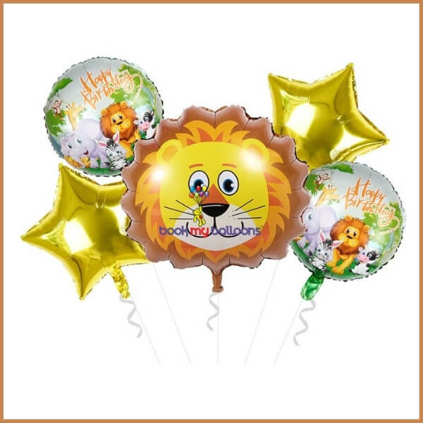 Jungle Theme Foil Balloons Combo