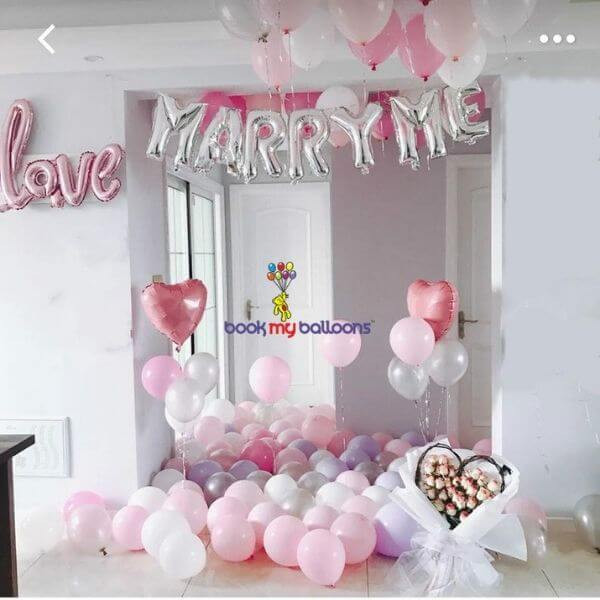 Marry Me Proposal Balloon Decoration