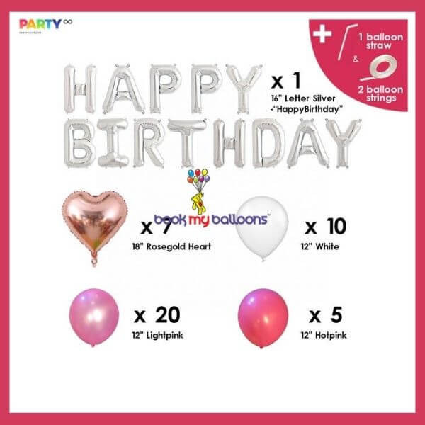 Pretty Princess Birthday Balloons