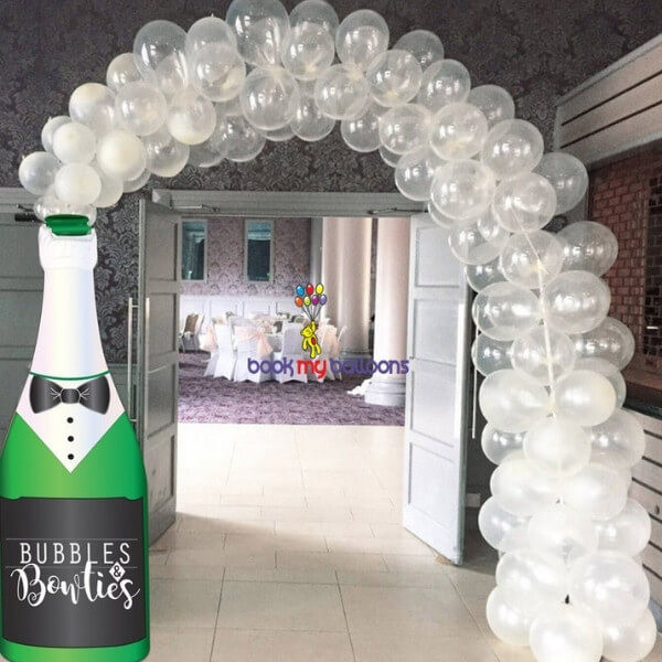 Champagne Bottle Balloon Decorations