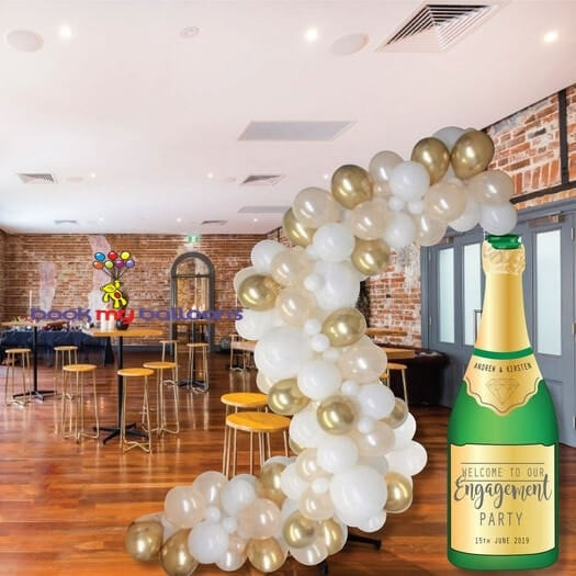 Champagne Bottle Balloons Arch