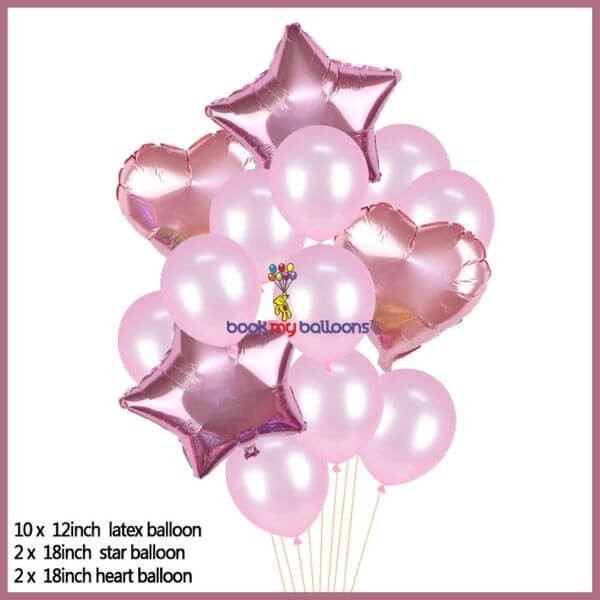Rose Gold Confetti Foil Balloons