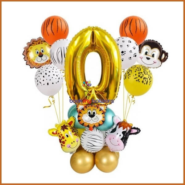 Jungle Age Foil Balloons Pack