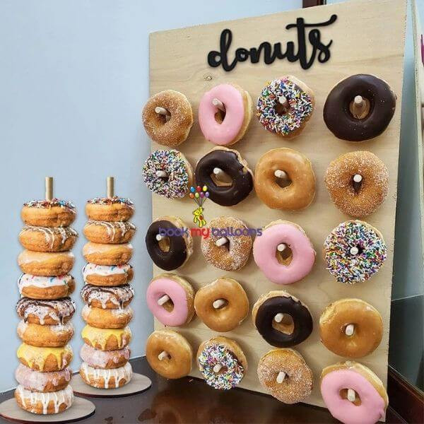 Wooden Donut Wall Party Decoration