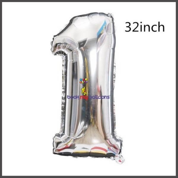 Buy Silver Foil Number Balloons