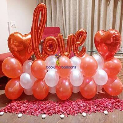 Love Alphabet Heart Foil Balloons