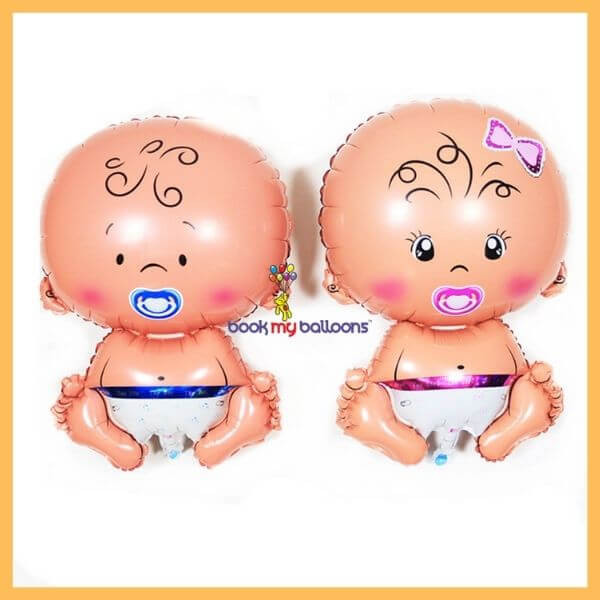 Baby Boy Blue Girl Twins Foil – DIY