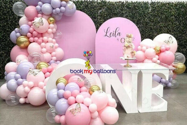 First Butterfly Theme Balloon decoration