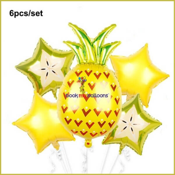 Pineapple Theme Foil Balloons