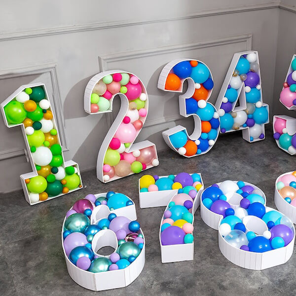 Mosaic Balloons Number Frame