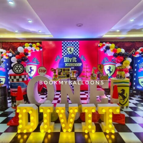 Ferrari Theme Birthday Decoration