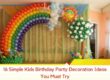 Simple Kids Birthday Party Decoration Ideas