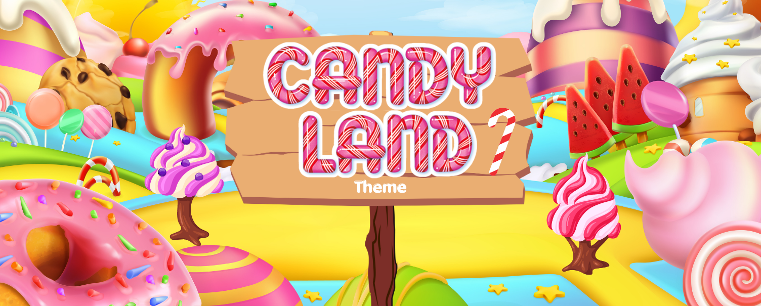 Candy Land theme birthday decoration
